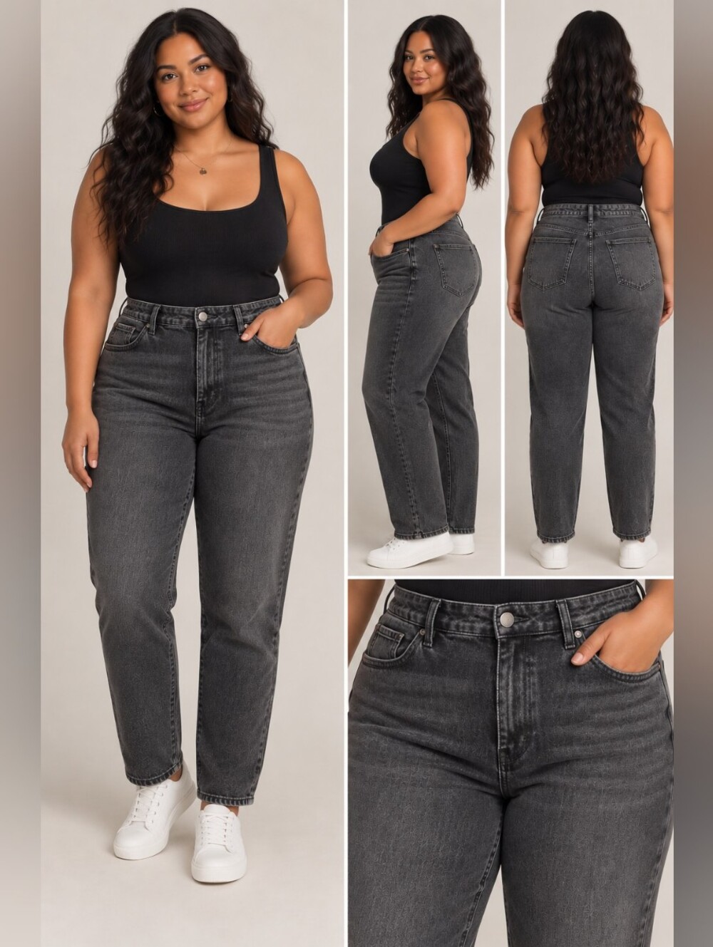 🌺 2/$30 Old Navy O.G. Loose High Rise Jeans Size 18 Black Wash Relaxed Denim